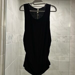 Pink blush maternity NWT black tank